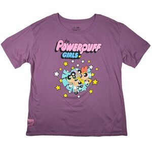 Powerpuff Girls Womens Tshirt Size XXXL 3XL Purple Graphic Cartoon Y2K